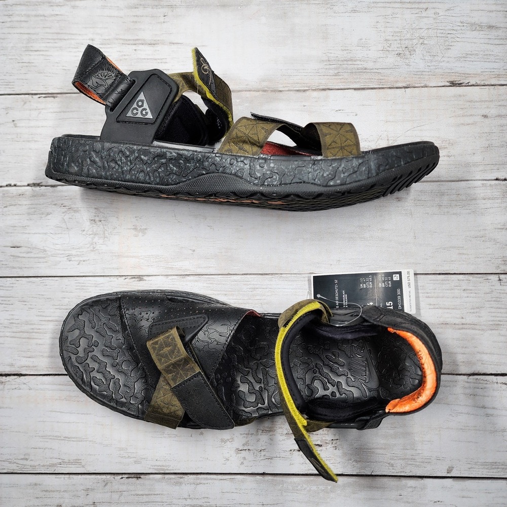 Sz 14 Men NIKE "ACG Air Deschutz+ Olive Canvas/Black DH1039-300 -‎ New/NoBox